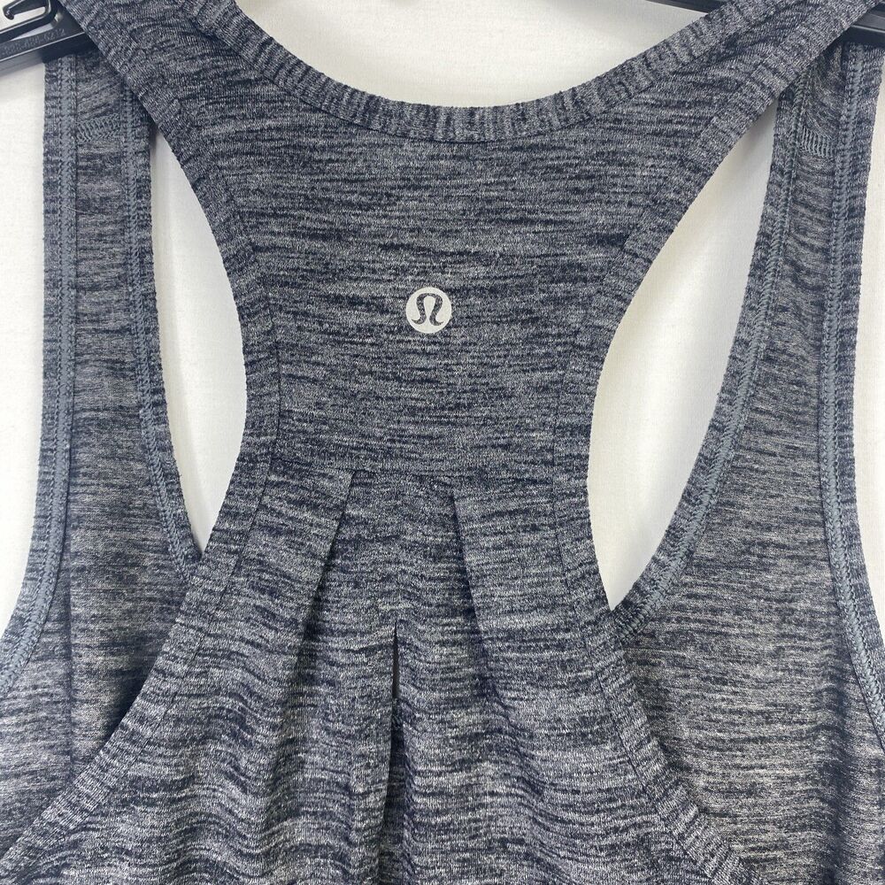 Lululemon Salute the Sun Tank Tie Back Keyhole Dark Gray No Size Dot Fits Medium